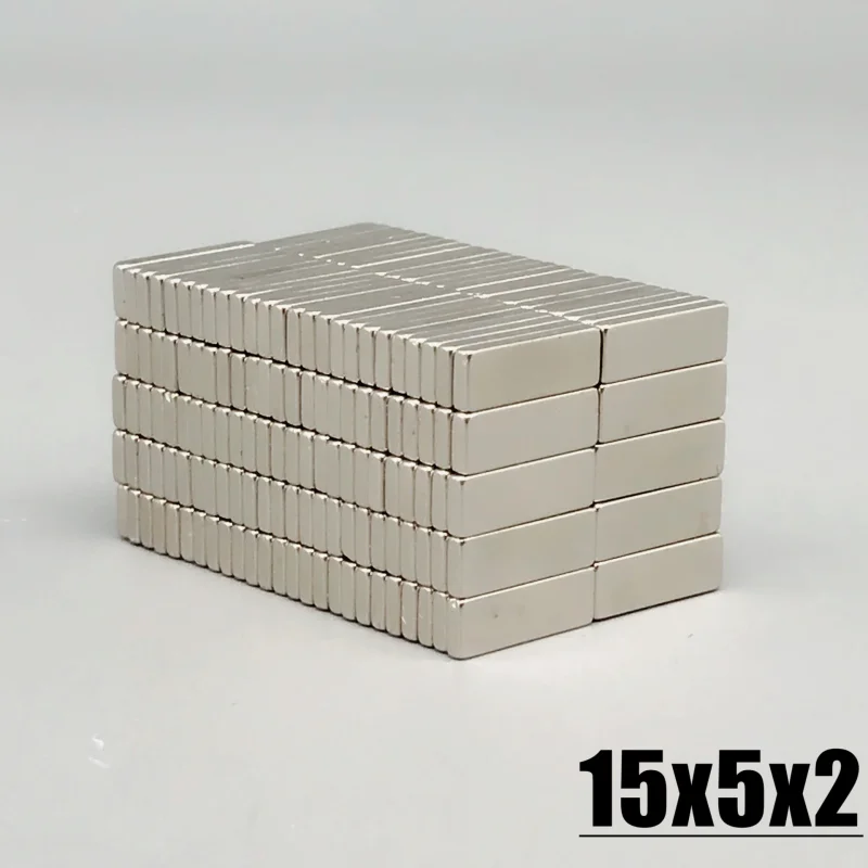 15x5x2mm Magnet 10-500pcs 15*5*2mm Magnet Accessory N35 NdfeB Neodymium Permanent Magnetic Imanes Magnet Fridge Magnets