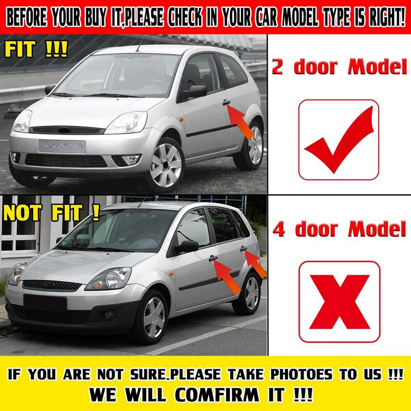 1473662 Car Window B Pillar Moulding Trim Covwe Guard For Ford Fiesta 3 Door Mk6 2001-2008