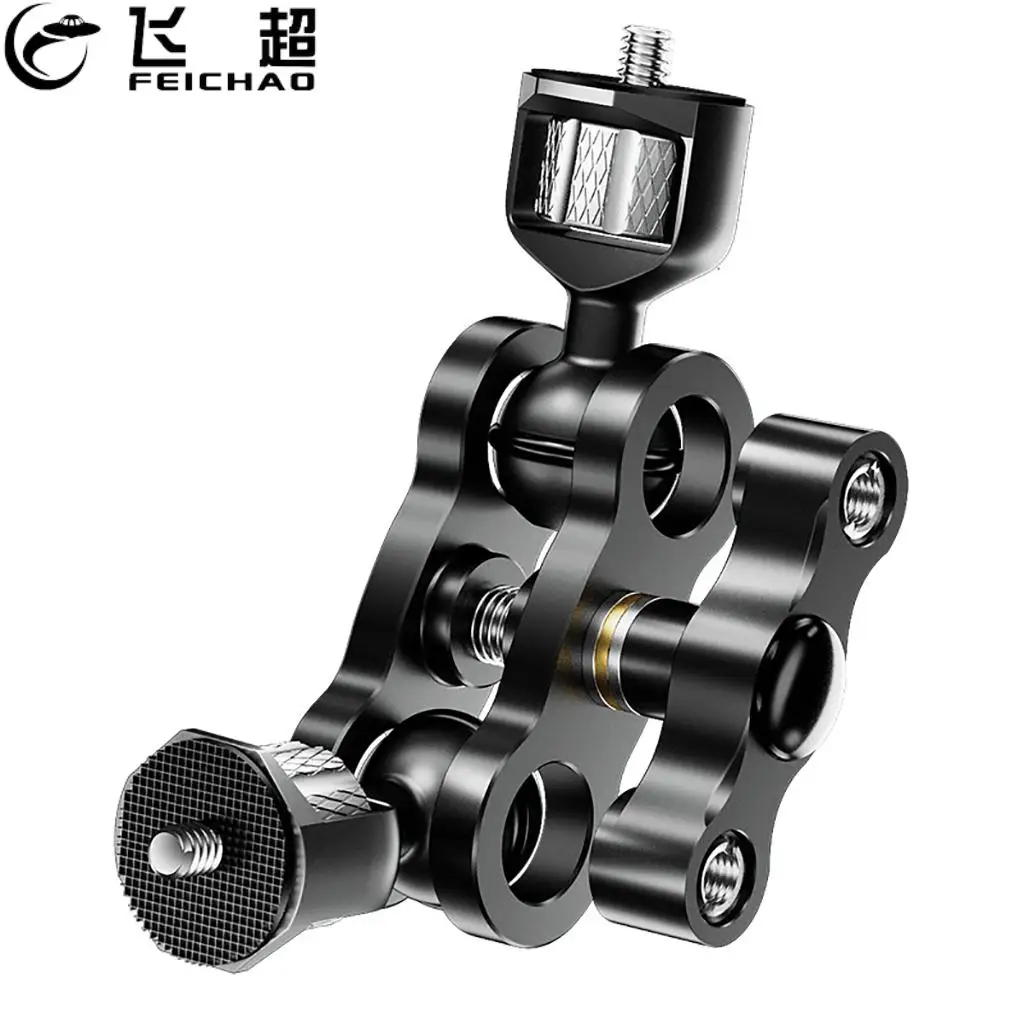 Universeller magischer Arm 360 ° Drehung Doppel kugelkopf 1/4 "Schraube magischer Arm für DSLR-Kamera käfig LED-Licht mikrofon Monitor halterung