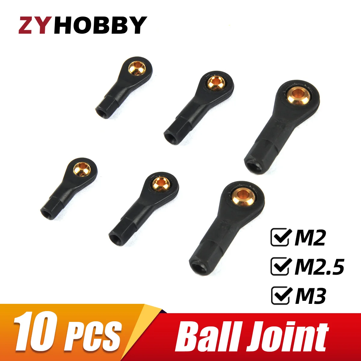 10pcs Ball Head Holder Tie Rod End M2 M2.5 M3 Ball Joint Link Rod End For RC Model