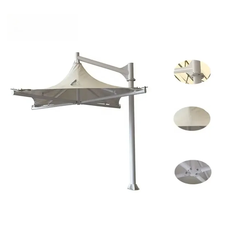 Customized Patio Side Pole Umbrella Beach White Red Waterproof Sun Shading Umbrellas