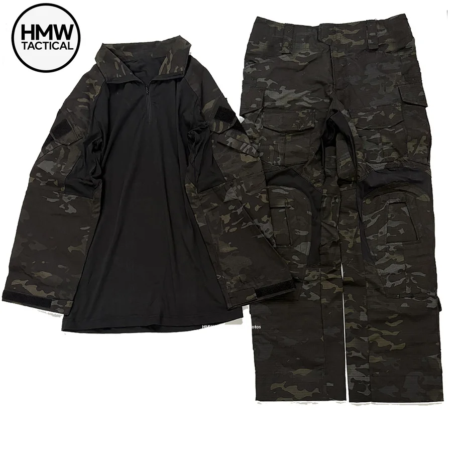 Outdoor Hunting Tactics Training Uniform for Men Gen3 Frog Suit CP Dark Night Camo G3 Frog Skin Top Tactical Pants Combat Set
