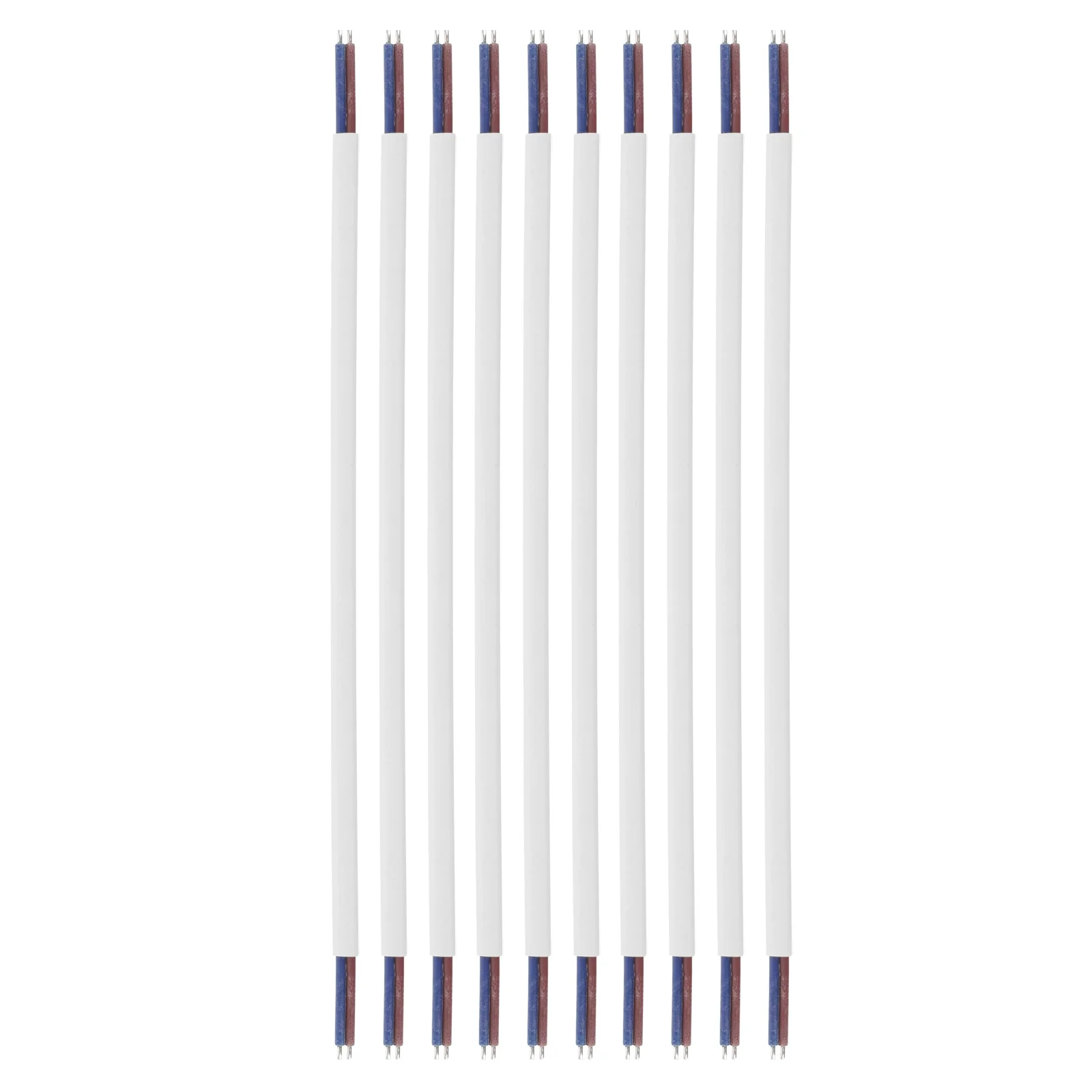 

10Pcs Pure Copper LED Power Cord White Flat Design Easy Installation Suitable for Various Indoor Lighting Power Cable