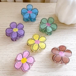 China Fashion New Style Casual Big Small Beautiful Flowers Hair Claw Clips Accessories For Women Girls Acrylic Hairpins Headdre