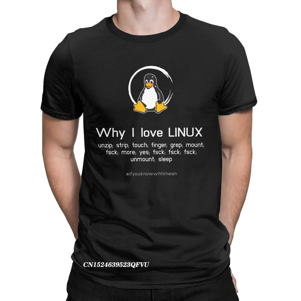 Men\'s Tux Linux Penguin Tshirt Premium Cotton Clothing Leisure Harajuku Manga Tees Aesthetic Camisas T-Shirts