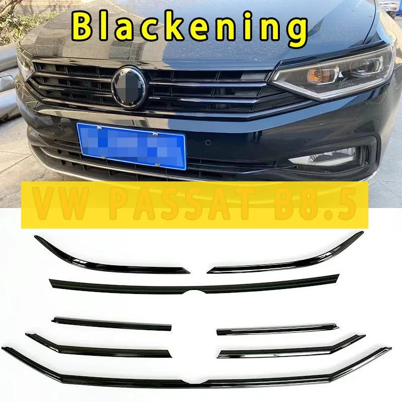 

For vw Passat B8.5 variant Black Grille 2020 2021 2022 2023 B8 Rline Grille Blacking Decoration Black Stickers Front Bumper