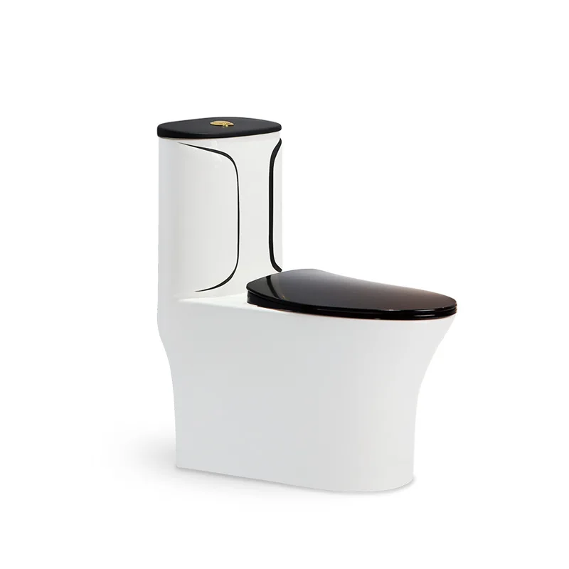 Matt black siphon toilet color toilet black and white toilet customization