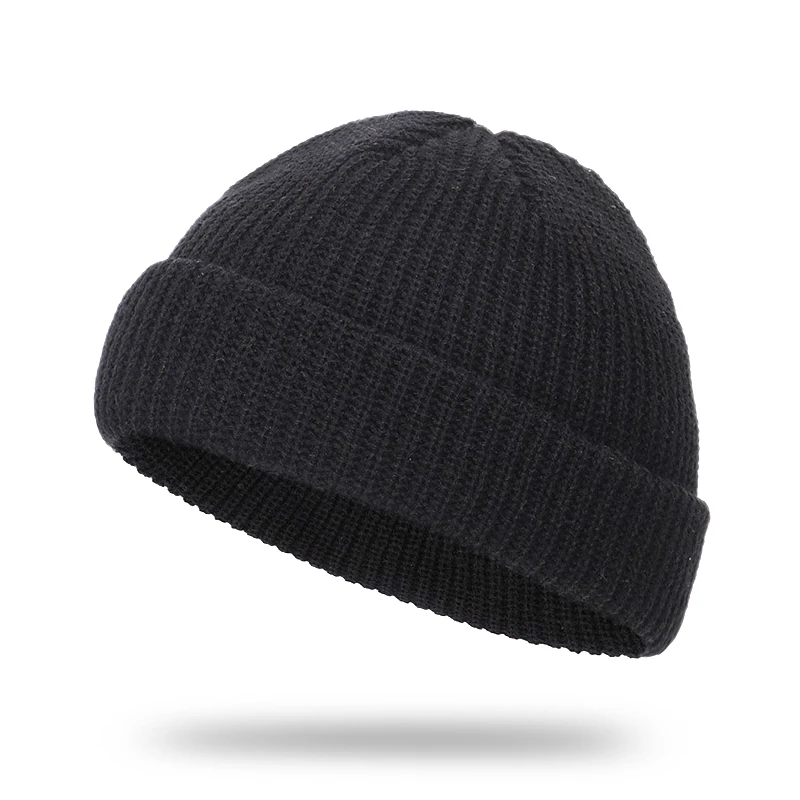 New Beanie Knitted Hat Women Men Skullcap Solid Winter Warm Soft Baggy Melon Cap Skullies Beanies Elastic Hip Hop Hat Casual Cap