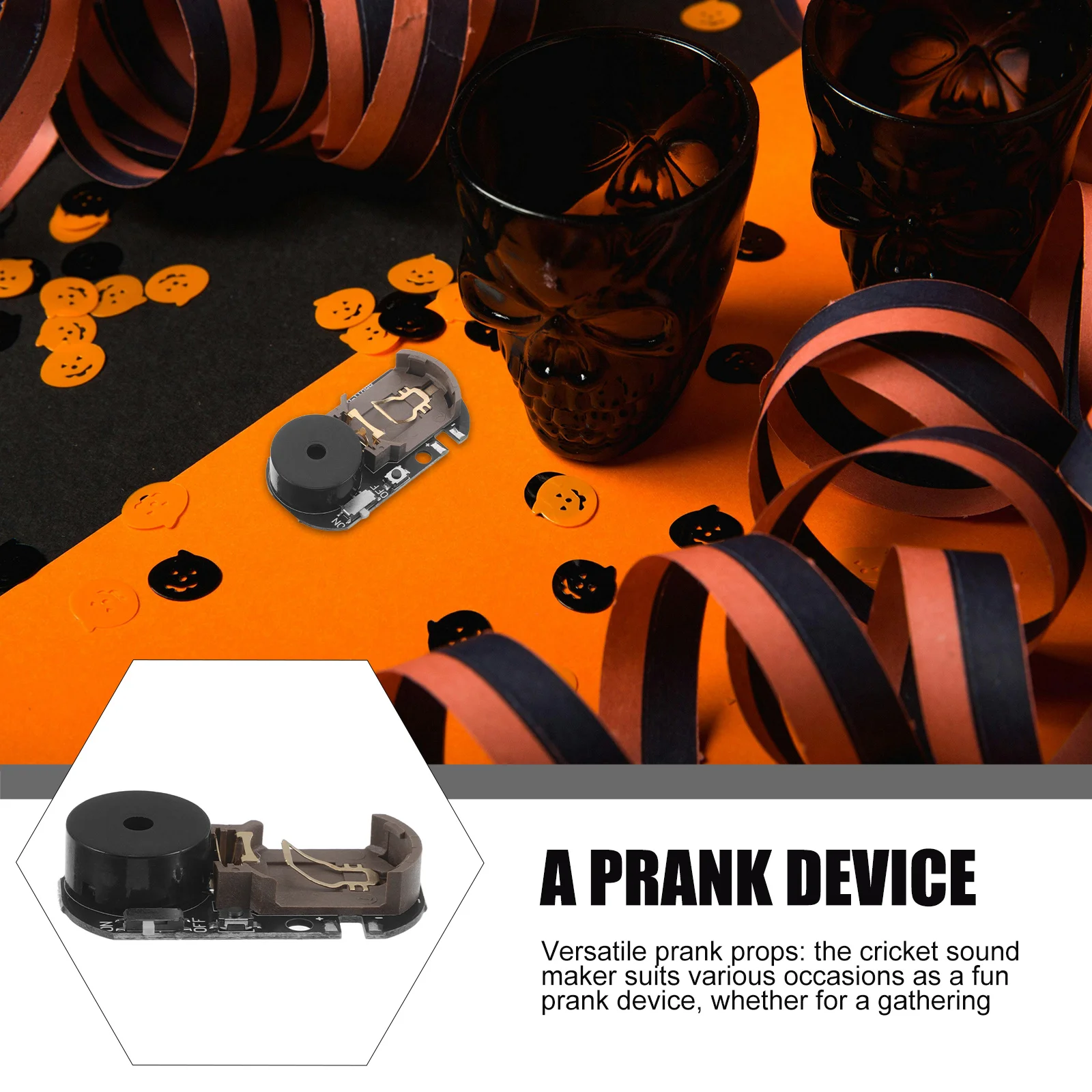 3 pezzi Scherzo Noise Maker Cricket Dispositivo audio Portatile Suono nascosto Scherzo per Party Office Divertente Scherzo annodante Cricket Noisemakers