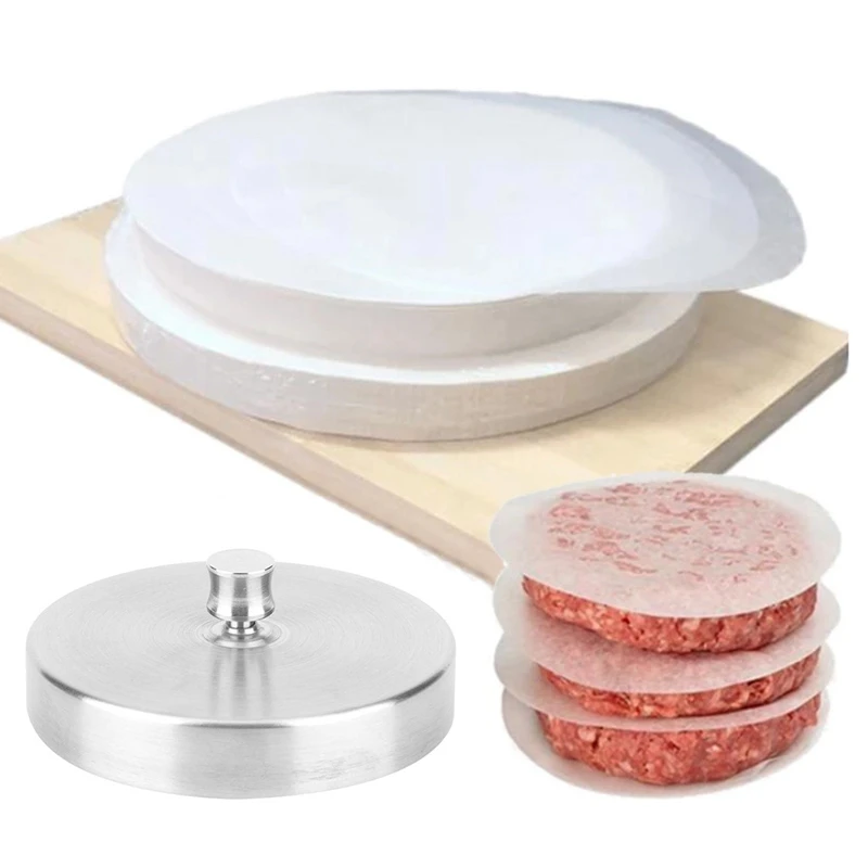 Hot Hamburger Meat Press Burger Maker With 40Pcs Baking Paper For Party Hamburger For Beef Kitchen Gadgets