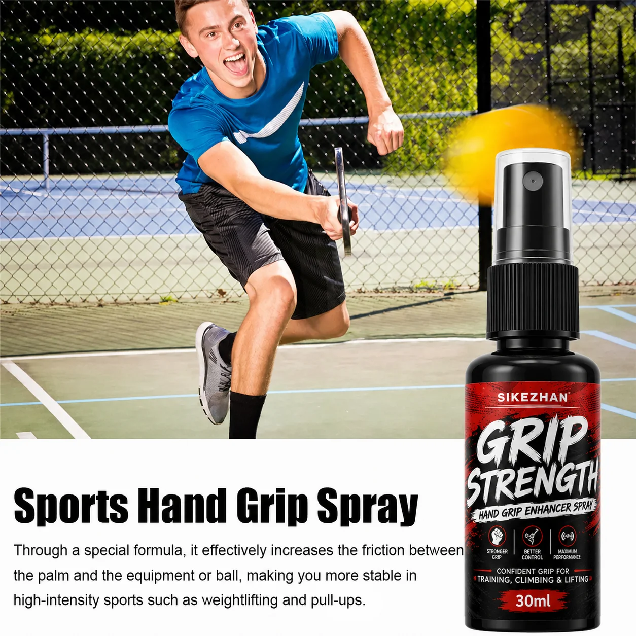 SIKEZHAN Pole Dancing Grip Spray Goalkeeper Glove Tackifier Spray Anti-slip Sticky Grip Spray for Football Tennis Golf