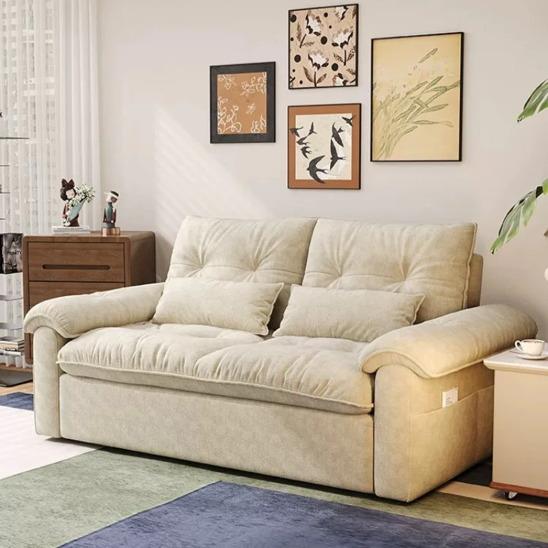 Nordic Convertible Sofa Bed Cream Style Single Modern Sofa Bed Bedroom Lounge Relaxer Muebles De Sala Living Room Furniture