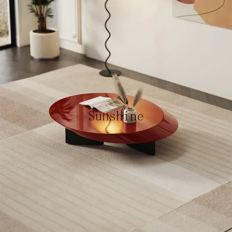 

Italian minimalist living room personalized creative coffee table simple modern oval coffee table