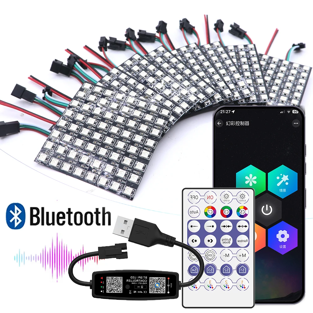 Rgb Led Matrix 8X8 - LED USB 28 Tuşlu 2.4G Kontrol