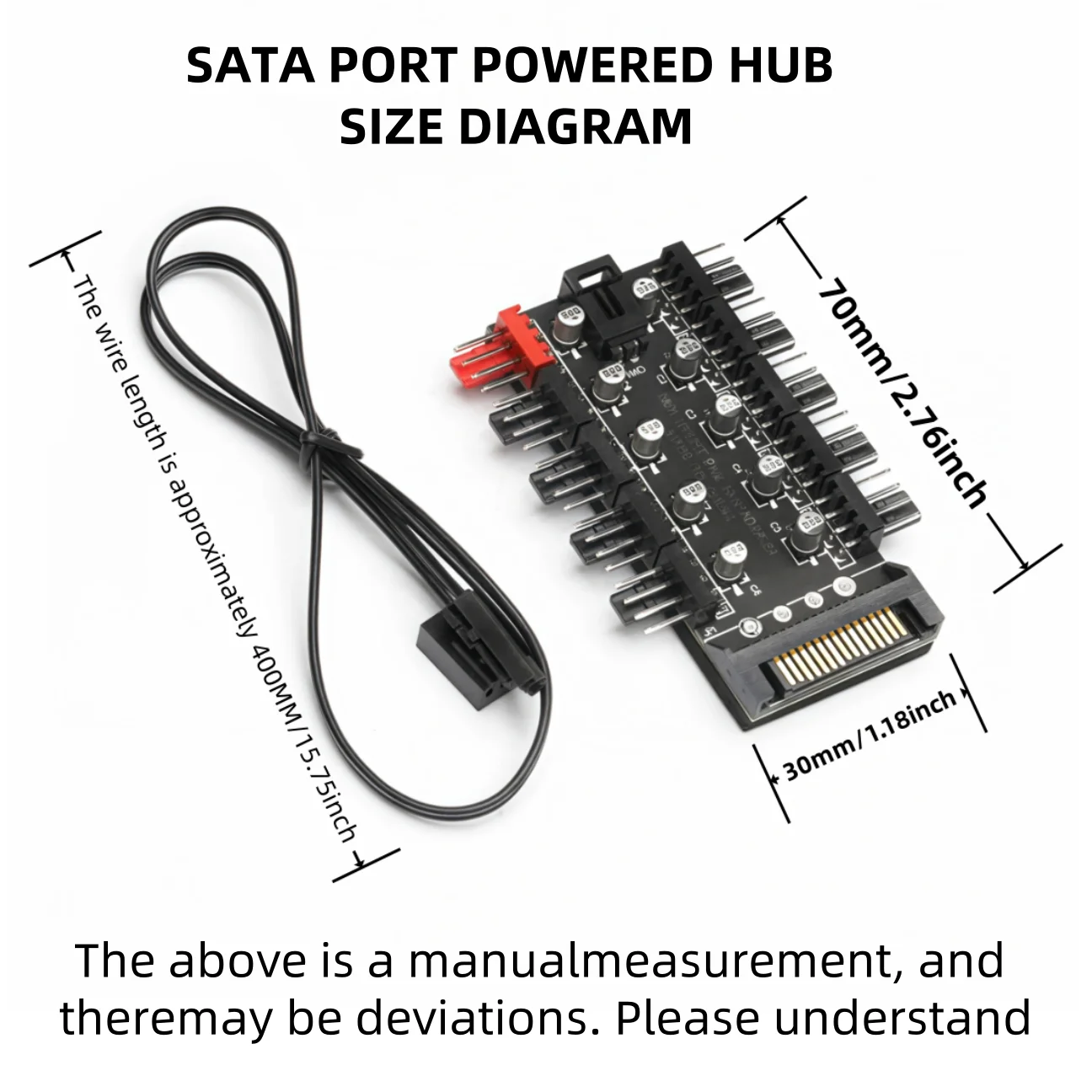 CX FUTRUE Motherboard 1 bis 10 Pin Lüfter 4 Pin PWM Kühler Lüfter Hub Splitter Netzteil Buchse PC Speed Controller Adapter Buchse.