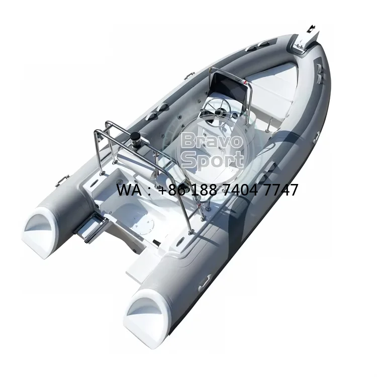 16ft 4.8m Hypalon/Orca/pvc Double Deep V Fiberglass Hull RIB Inflatable Fishing Boat for Sale