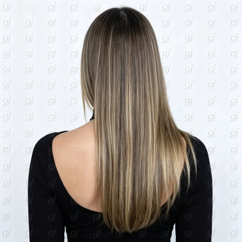 Glueless Long 26inch Highligh Blond Straight 5x5 Silk Base Jewish Human Hair Wig With Baby Hair HD Lace European Hair Preplucked