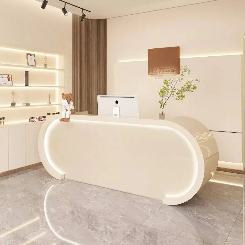 Drawers Decor Commercial Counter Clinic Small Classic Restaurant Reception Desks Modern Hotel Empfangstresen Theke Furniture