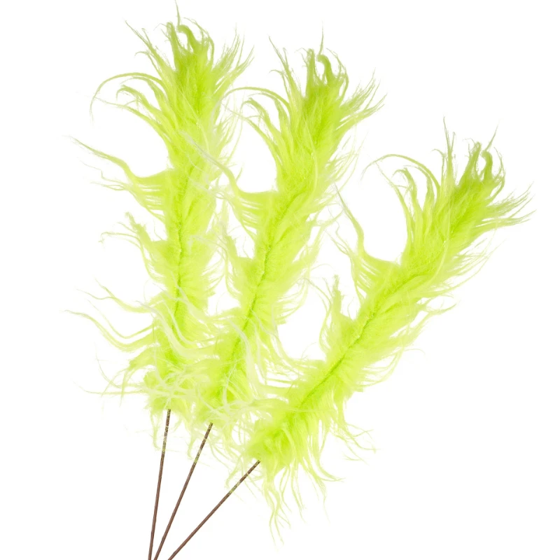 Fluffy Green Grinch Twig Picks Curly Christmas Branch Stems Rustic Arrangement Decor Stylish Indoor Table Centerpiece Ornament view 2