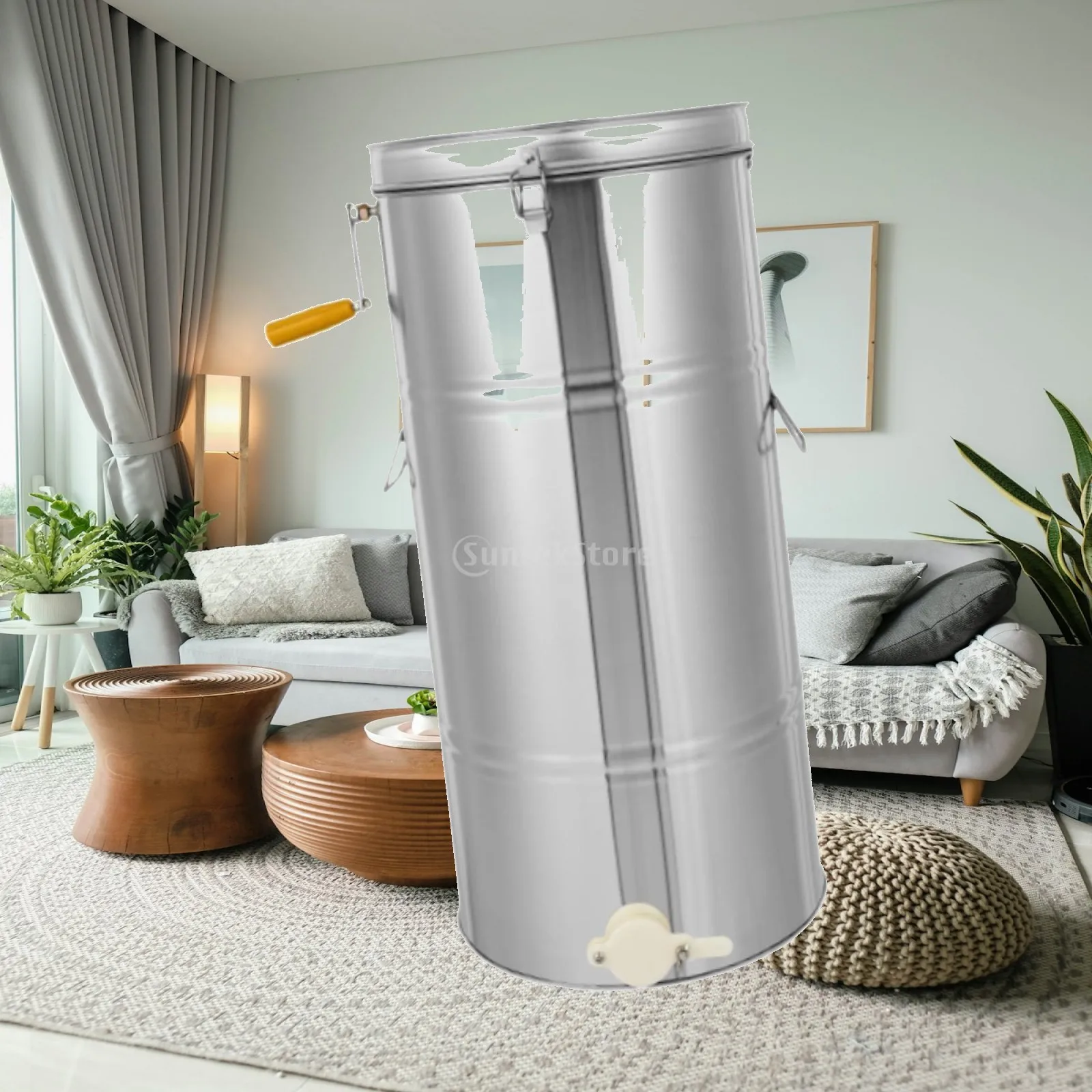 Stainless Steel Beekeeping Honey Extractor Hand Crank Spinner Equipment for Bee Keepers Home Honey Spinning