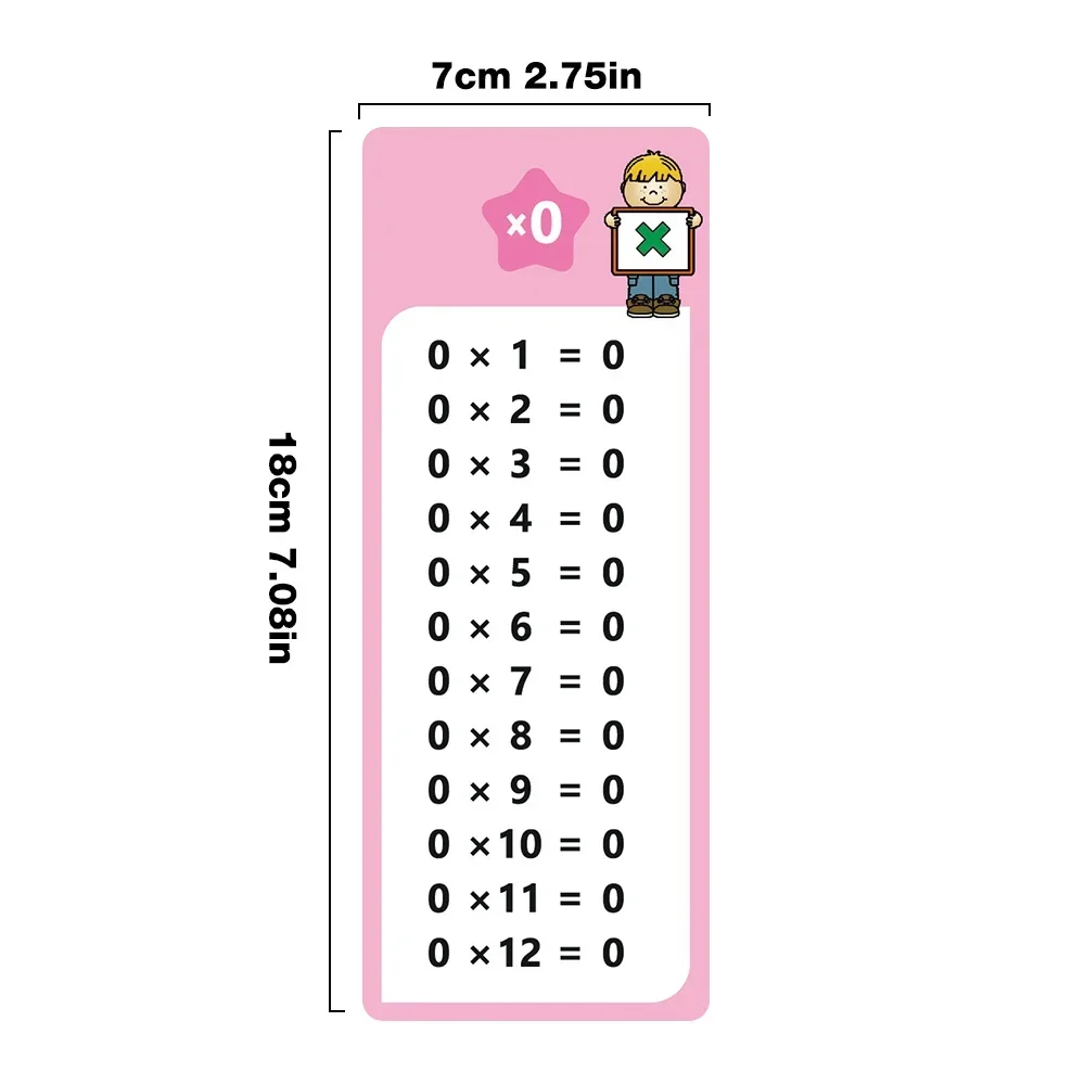 0-12 Multiplication Chart Readings Times Table Cards Self Check Math Learning Tool Montessori Mathematical Training Teaching Aid