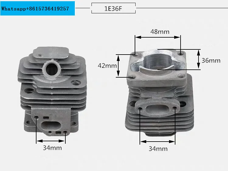 

TL33 CG330 1E36F 36F dia 36mm for Brush cutter grass trimmer cylinder piston ring set with gasket