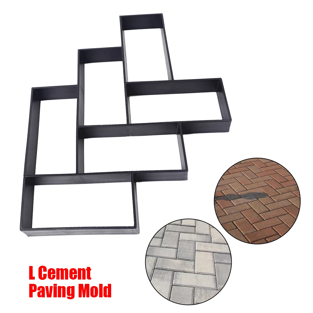 Garden Walk Pavement Mould Plastic Paving Road Mold L Type for Villa Hotel