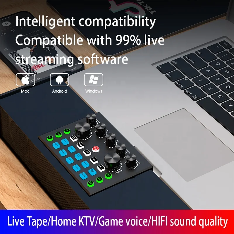 Inte ace Synido SY168 Комплект оборудования для подкастов для начинающих с динамиком для потокового аудиомикшера в реальном времени