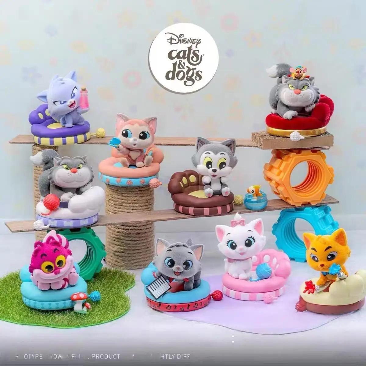 Hot Sales Authentic Hot Toys Disney Cat Party Blind Box Mary Cat Lucifer Fashion Handmade Girl Anime CreativitySurprise Toy