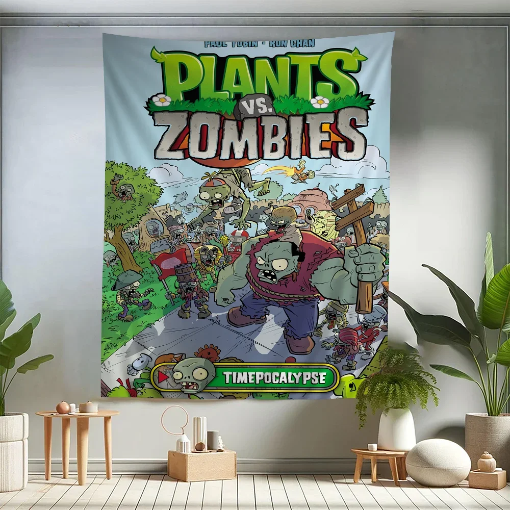 

P-Plant Vs Z-Zombie Hippie Wall Hanging Tapestries Bohemian Wall Tapestries Mandala INS Home Decor