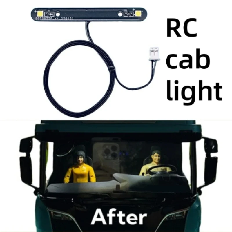 RC Truck Cab Dashboard LED Spotlight Light for Tamiya 1/14 RC Tractor Truck, 1/12 Crawler TRX4 SCX10 Upgrade Accessories