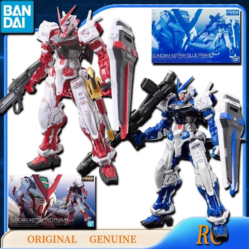 

Bandai Original Genuine RG GUNDAM ASTRY BLUE RED FRAME MBF-P03 MBF-P02 Anime Action Figures Toys Gift Assembly Model Ornaments