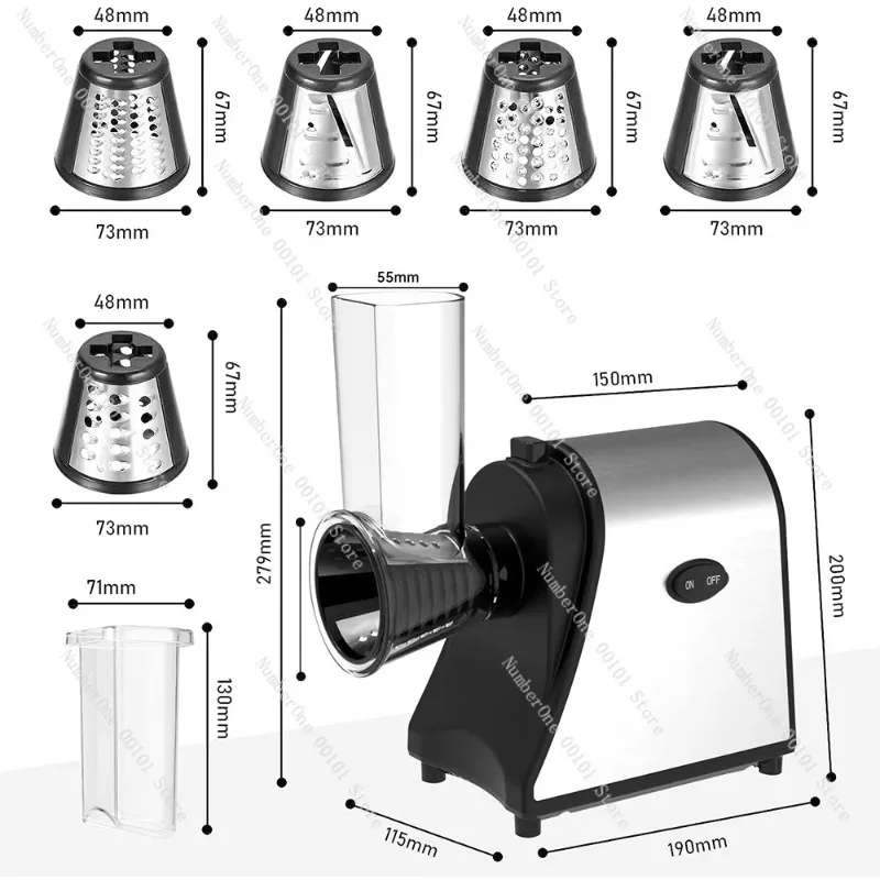 

Multifunctional electric vegetable cutter - shredding, potato shredding