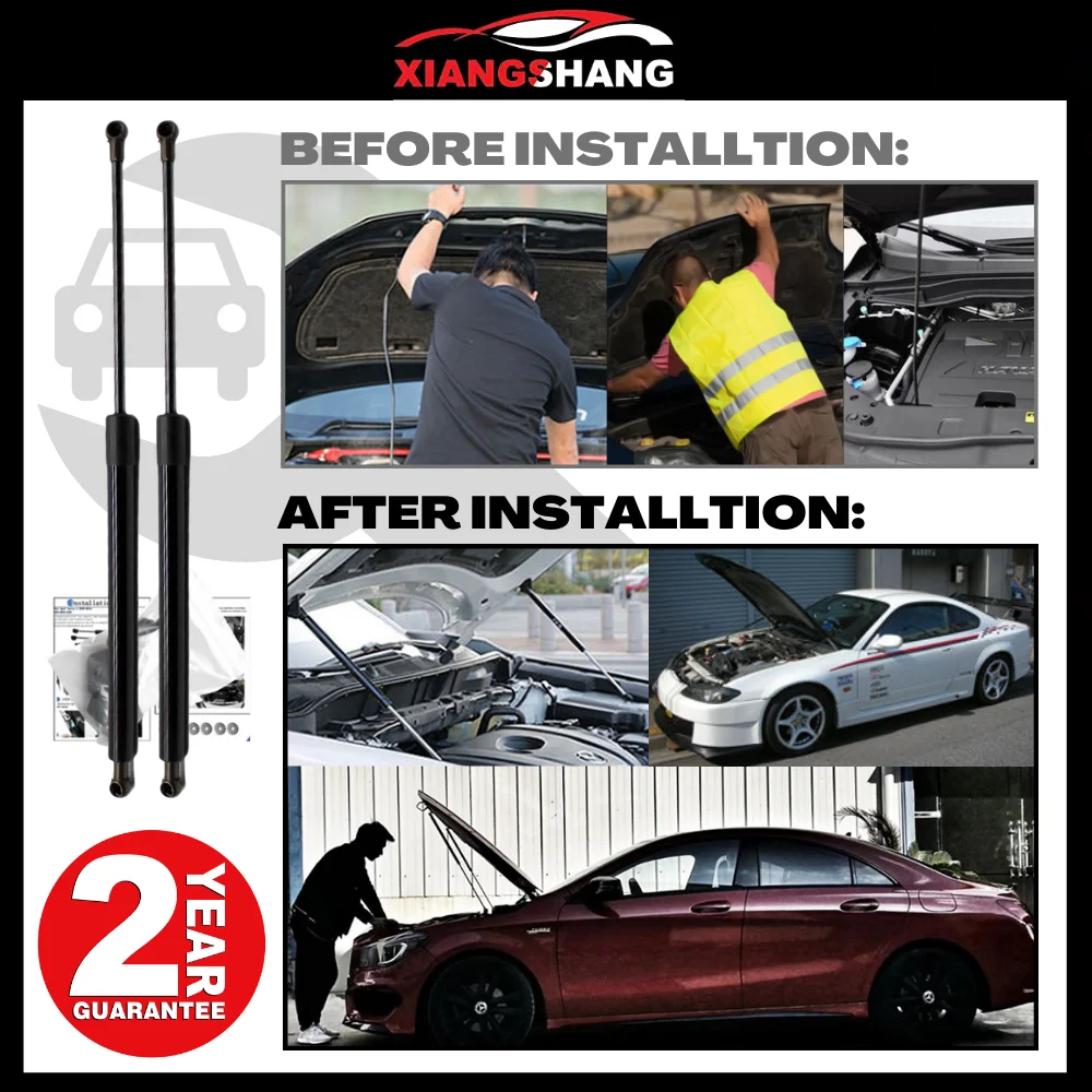 Front Hood Bonnet Gas Struts Lift Support For Toyota Alphard Vellfire 30 series Car Accessories Shock Damper Carbon Fiber