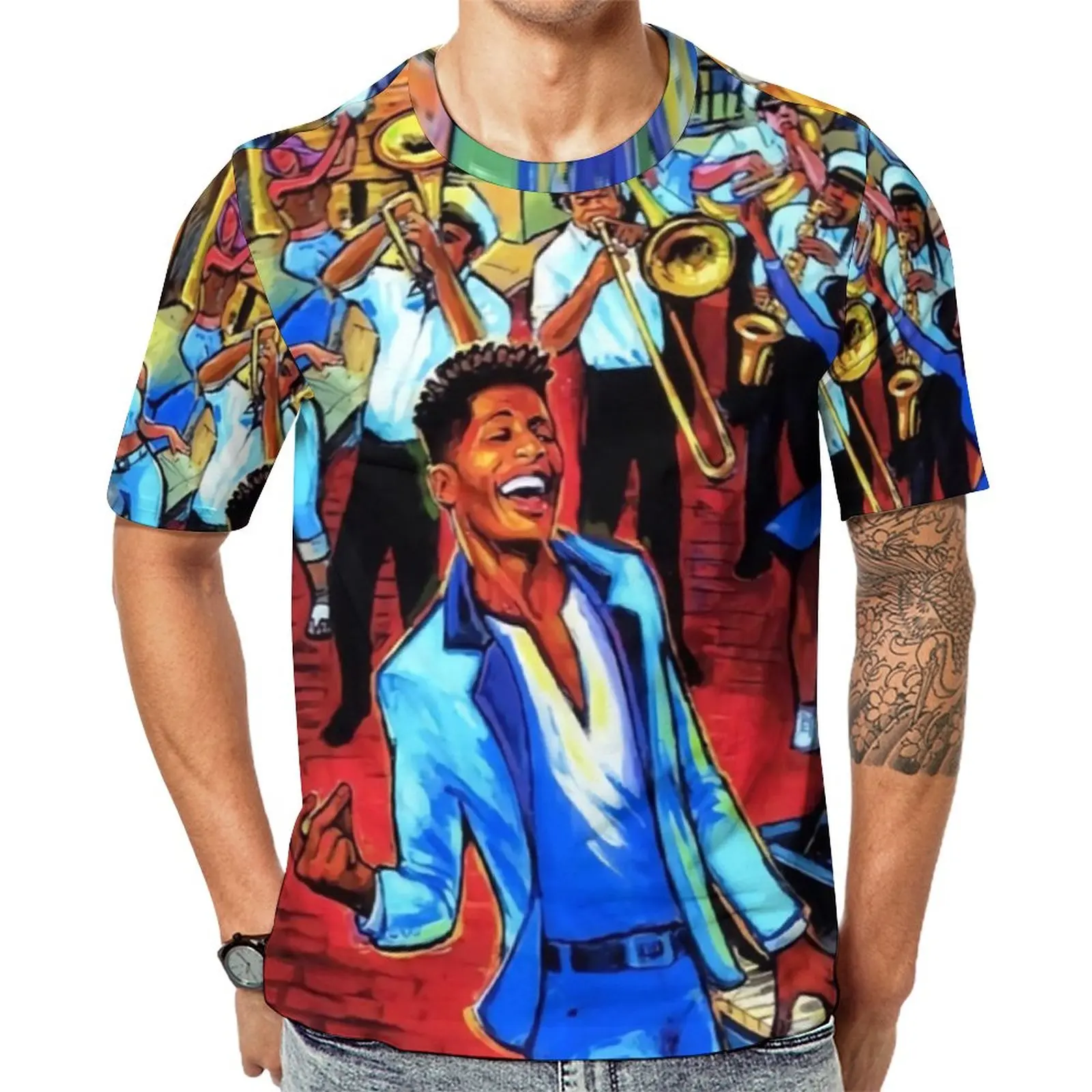 

Забавная футболка для джазовых фестивалей, новые модные футболки для джазовых концертов, футболка с коротким рукавом и принтом, Лидер продаж, летние базовые футболки