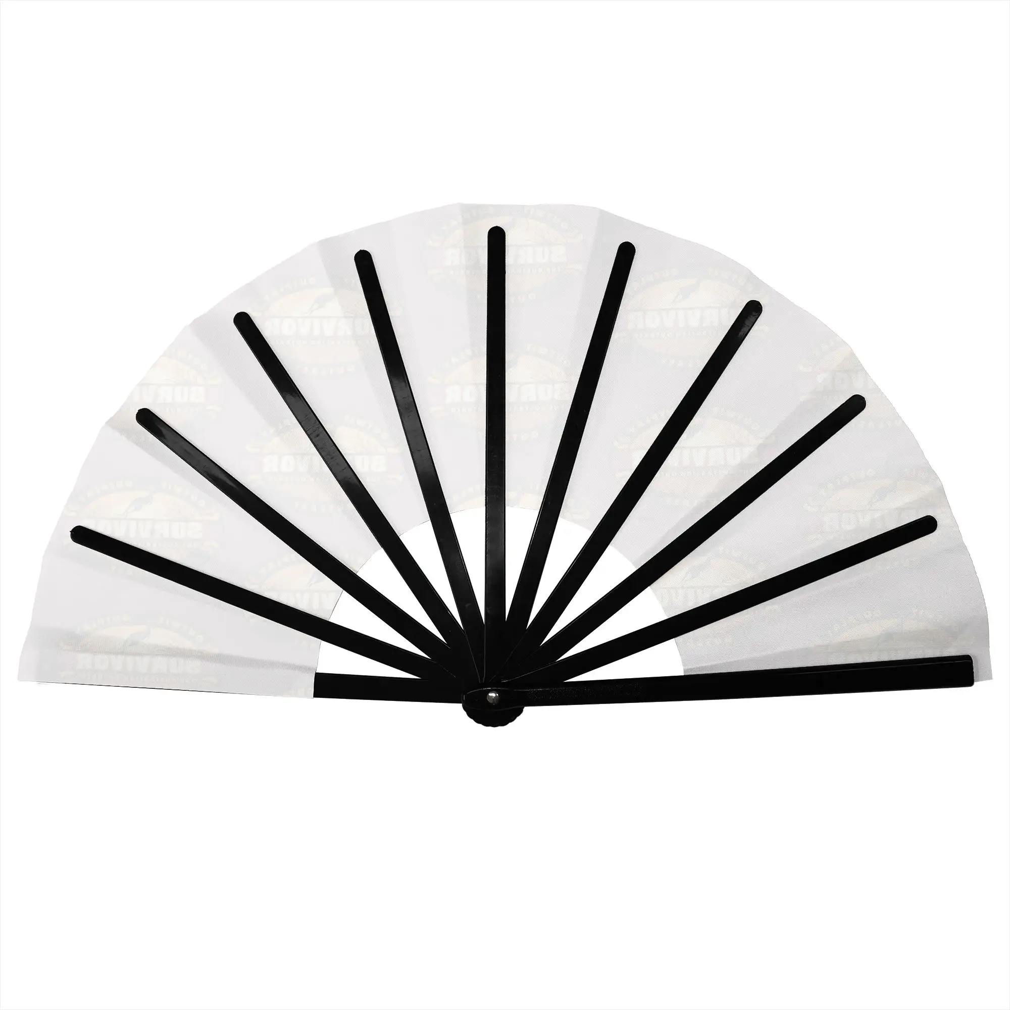 S-Survivors Folding Hand Fan DIY Adventure Game TV Show Polyester Fabric Fan Cool Summer Accessory Decorative Fans