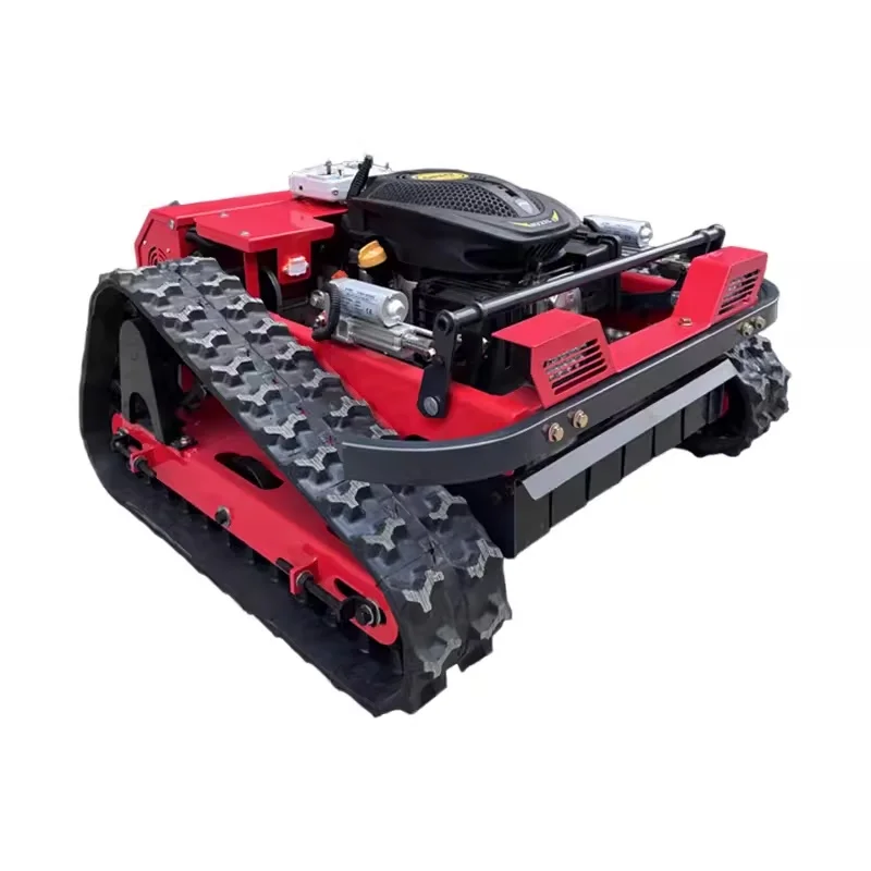 9HP Brushless Gasoline Robot Lawn Mower with Remote Control, Morden Style Track, Bigger Grass Cutter, 360 Rotation