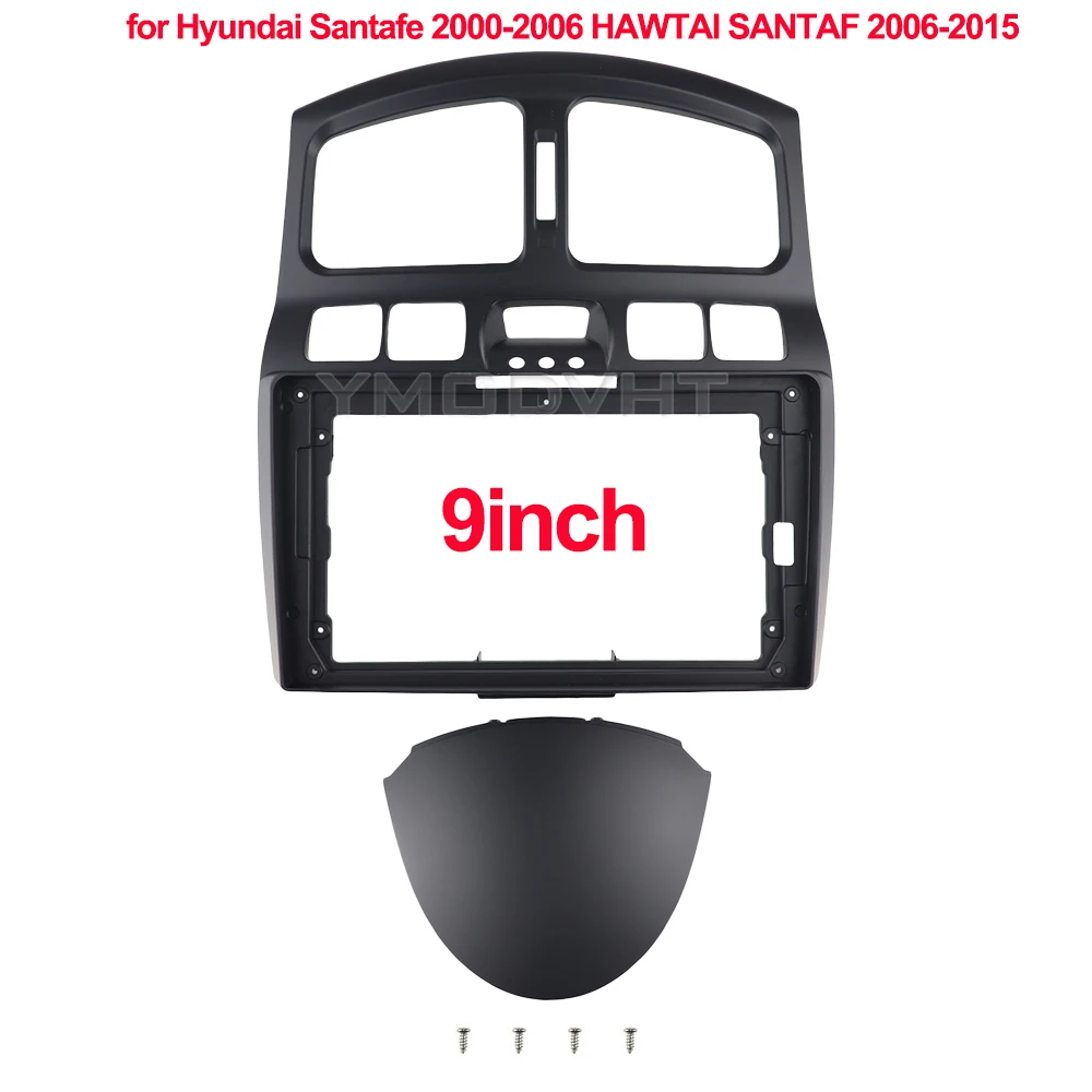 9inch Car Radio Fascia for Hyundai Santa fe 2000-2006 HAWTAI SANTAFE DVD Frame Plate Mounting Dash Installation Bezel Trim