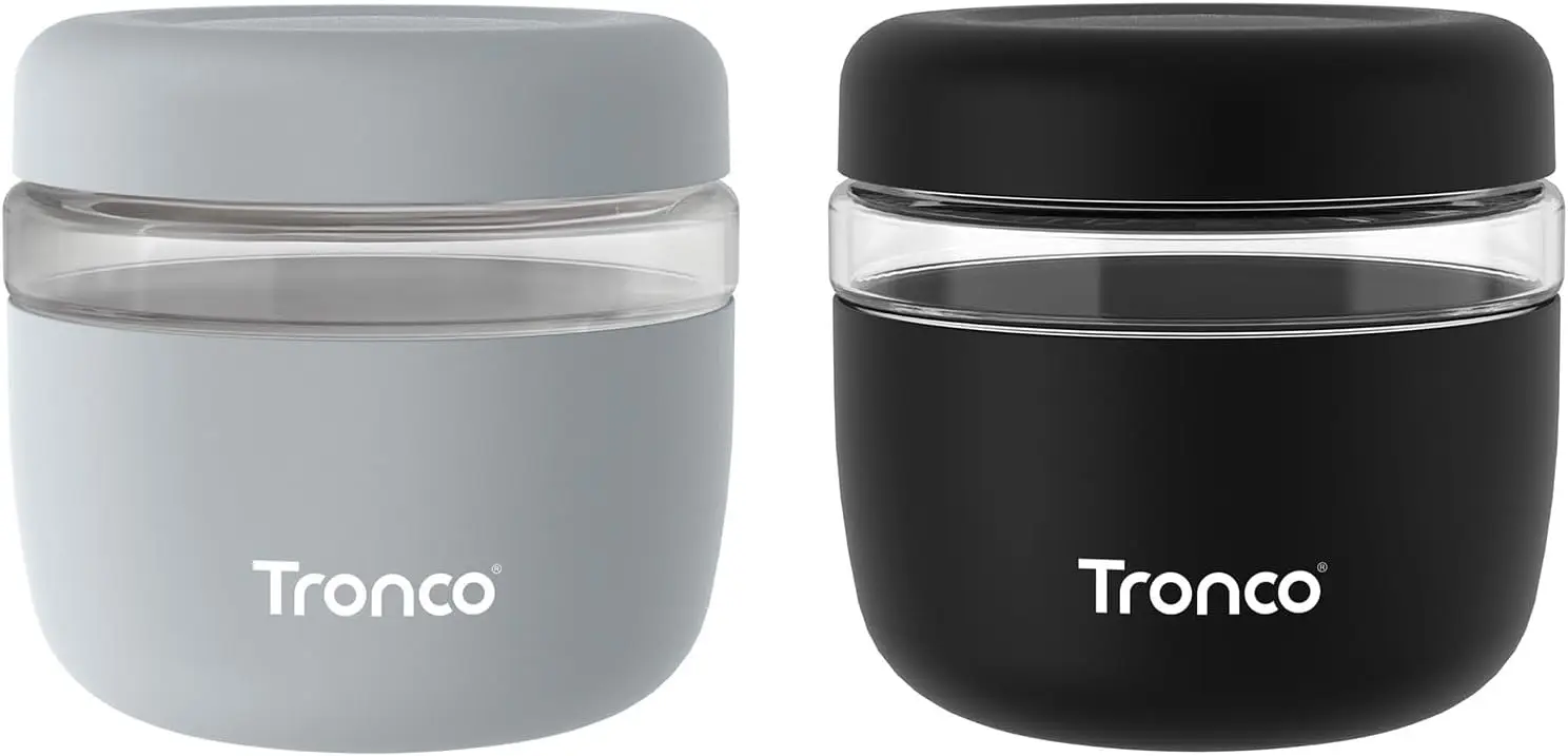 

24 oz Airtight Glass Food Storage Containers with Lids, Leakproof for Meal Prep, Microwave & Dishwasher Safe, Set of 2