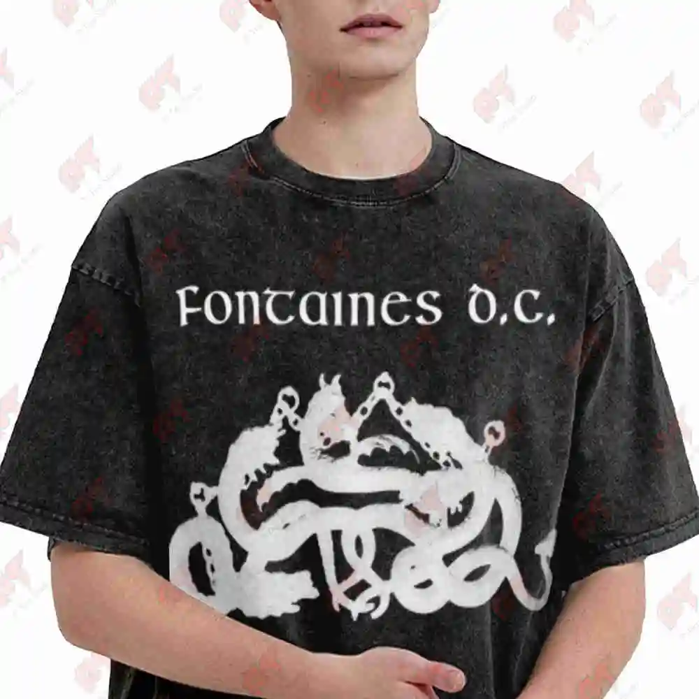 Fontaines Vintage Washed Tee Pure Cotton T-Shirt