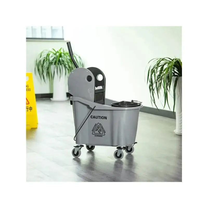 دلو تنظيف كبير بعجلات لسهولة التنقل والاستخدامات #6