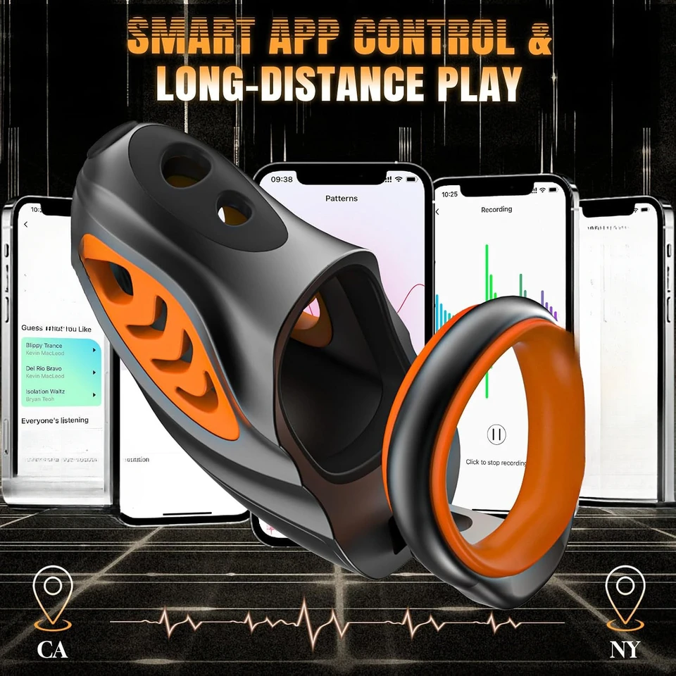 New Wireless Remote Control Electric Shock Cage Male Chastity Cock Ring Lock Electrically Stimulated Penis Cage Adult Sex Toys view 5