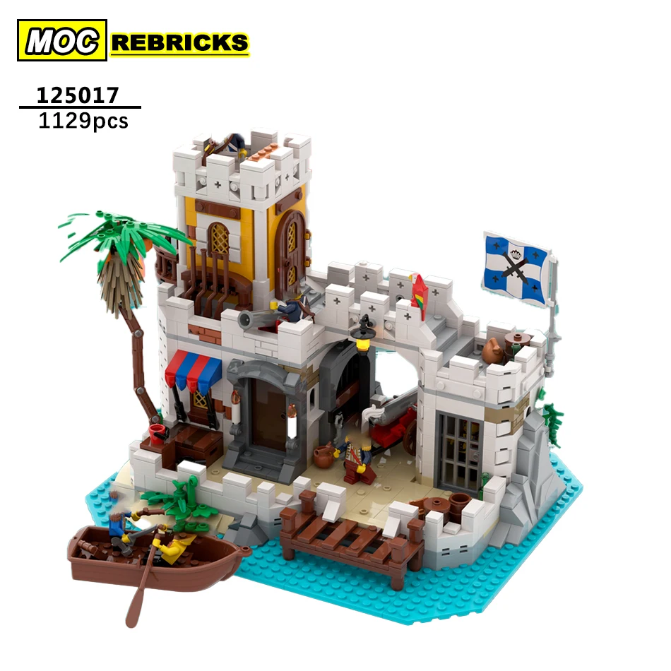 Street View Architecture Series Medieval Castle MOC-125017 Building Block DIY Model Collection Experts Education Brick Toys Gift