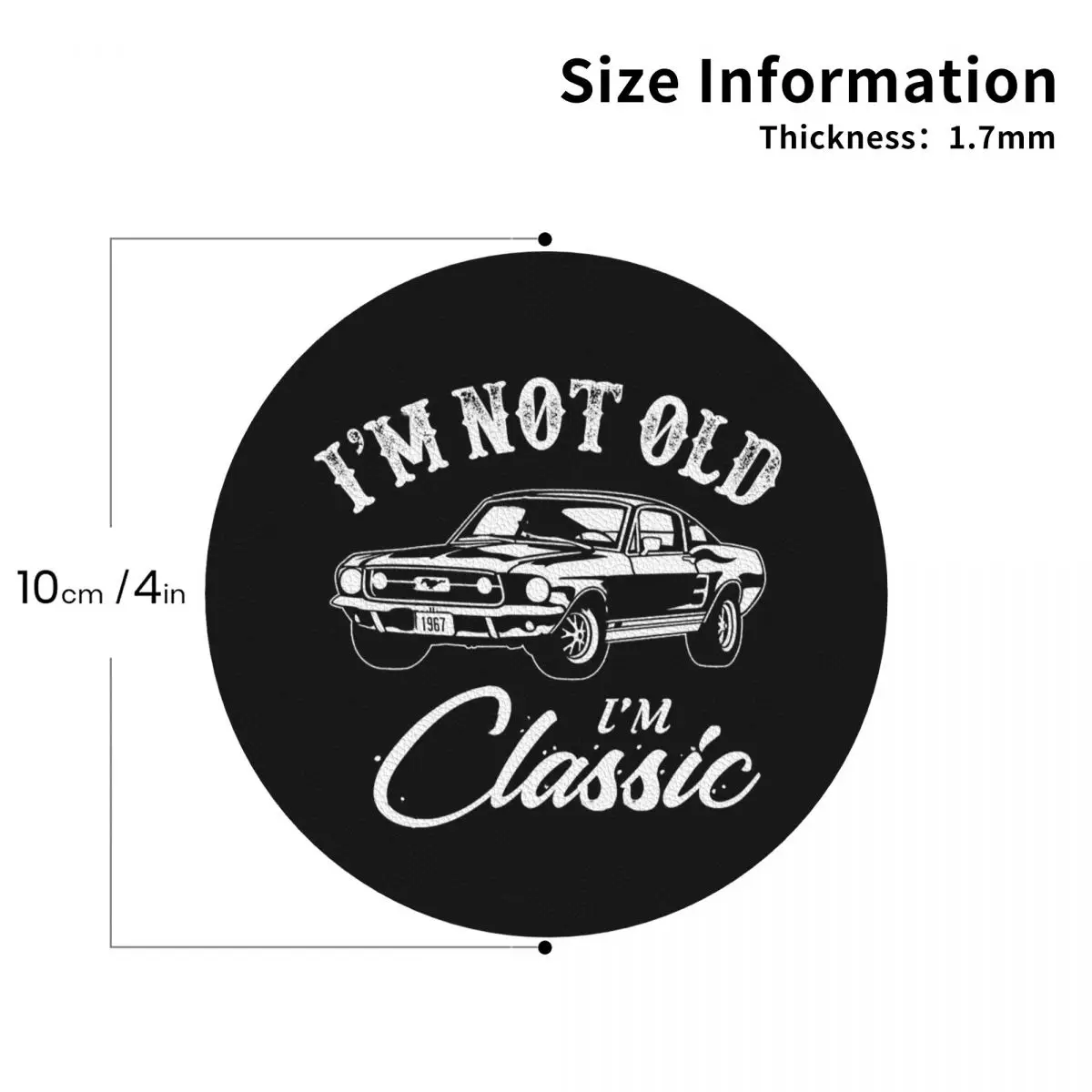 

Classic Car Mustang Coasters Leather Placemats Non-slip Insulation Coffee Mats For Home Kitchen Dining Pads Set of 4