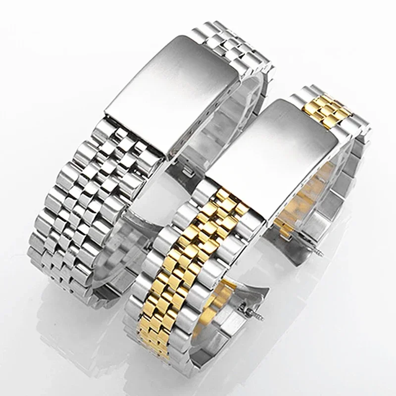 Stainless Steel Band for Rolex DATEJUST Strap Luxury Curved End Watchband Men Woman for Jubilee Bracelet 13/17/18/19/20/21/22mm