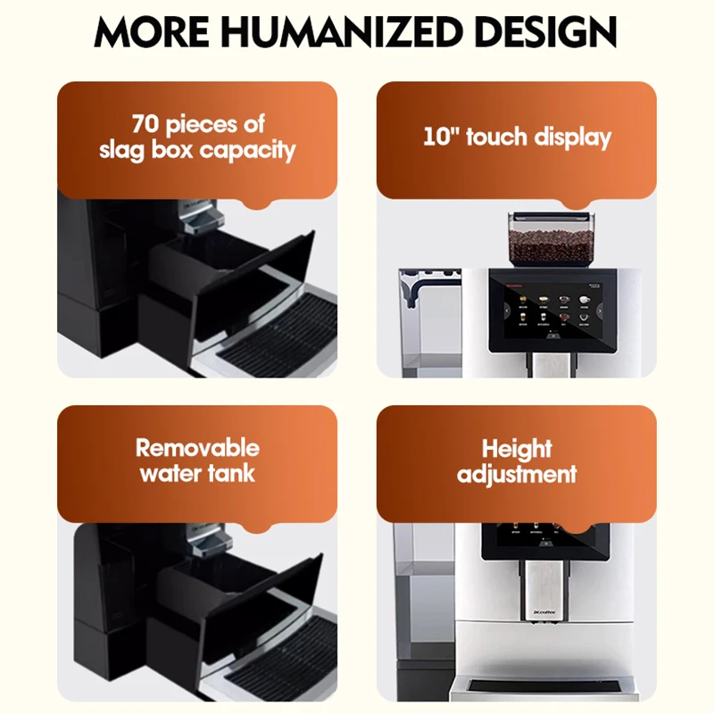 Best touch screen coffee machine high pressure automatic brewing home office automatic coffee machine