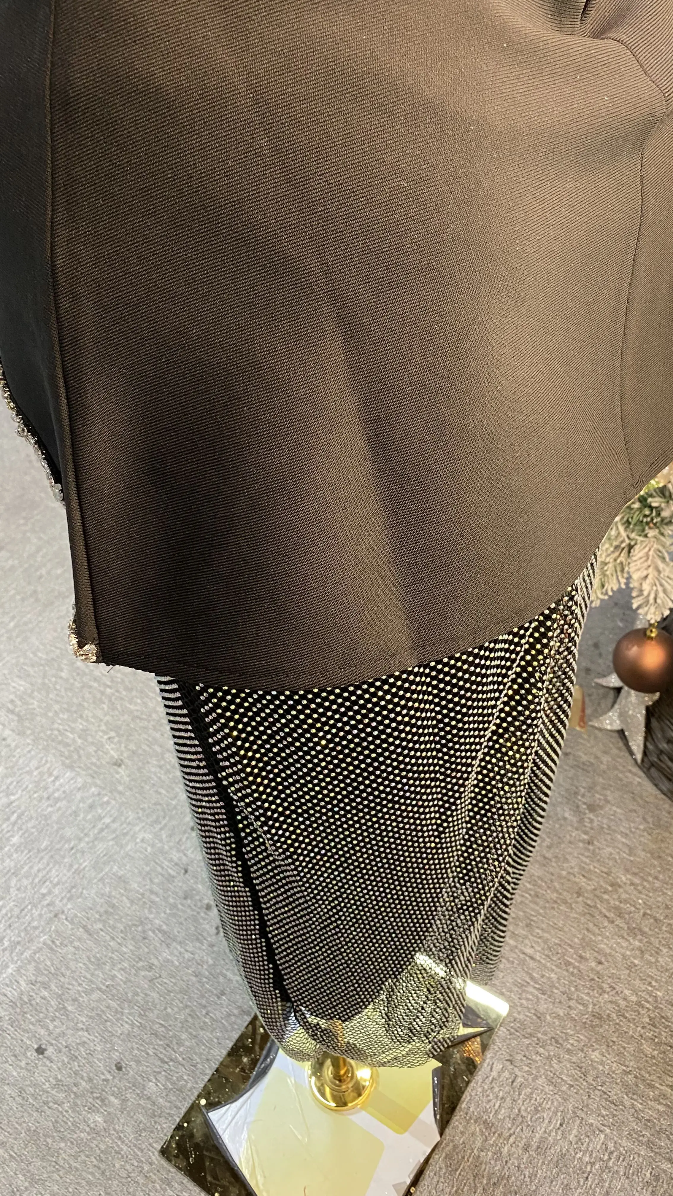 Hohe Qualität Frauen Sexy Trägerlosen Zwei Stück Funkelnden Diamant Bodycon Anzug Nachtclub Party-GZMM477