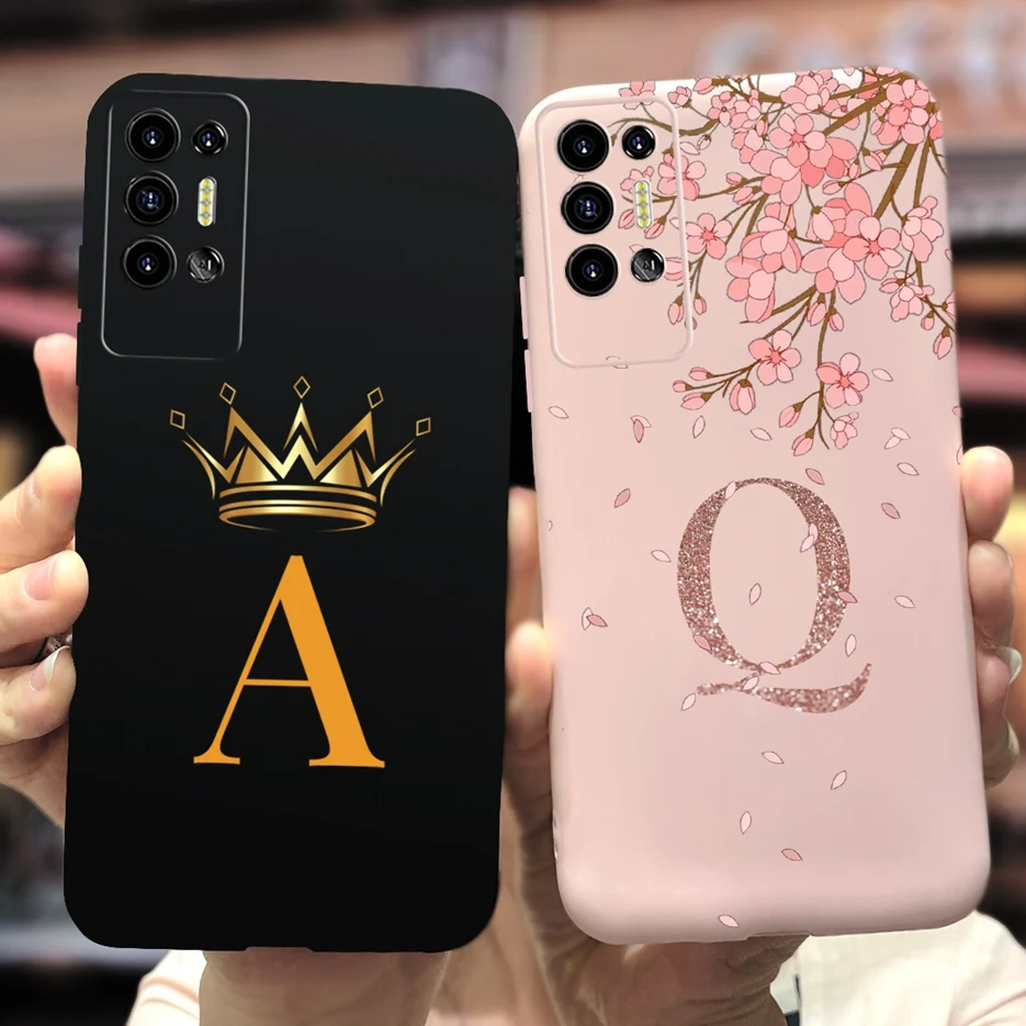 For Tecno Pova 2 Case LE7 LE7n Cute Crown Letters Back Cover Soft Silicone Phone Case For Tecno Pova 2 Pova2 Coque Bumper Fundas