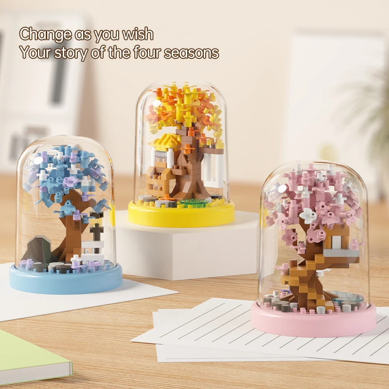 "Sakura Tree House Kit - DIY Cherry Blossom Fairy Garden | Romantic Home Decor Gift for Adults/Kids"