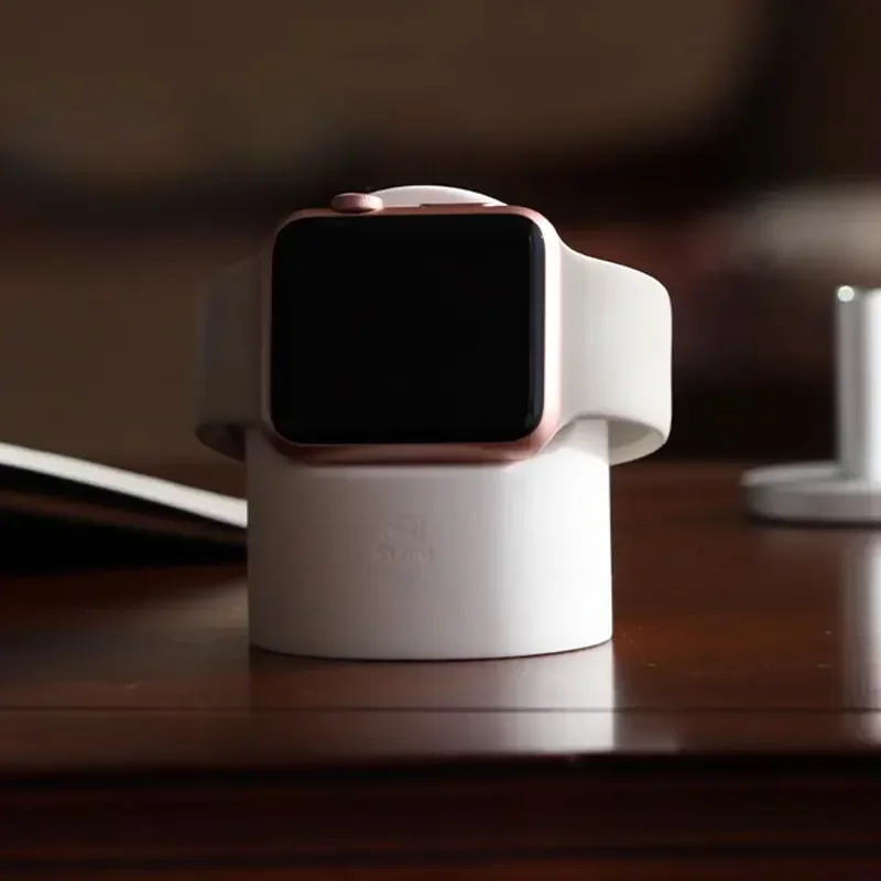 Charger Stand For Apple Watch Series 9 8 7 6 Ultra 2 Silicone Desktop Charging Bracket Dock Station iWatch Charging Cable Holder